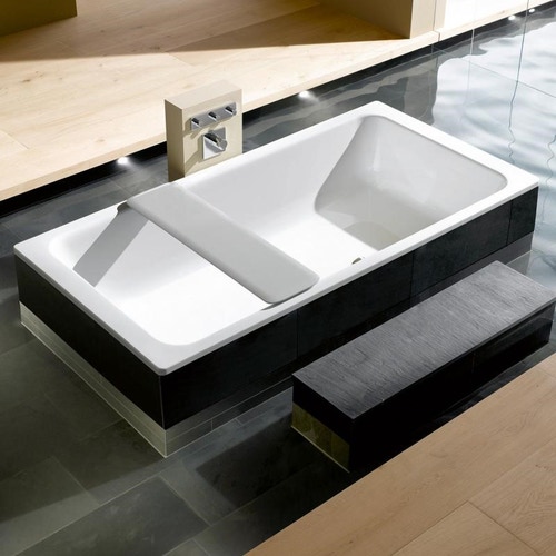 Immagine di Kaldewei BASSINO vasca rettangolare in acciaio smaltato 200x100 cm con rivestimento frontale e laterale destro 254049020001