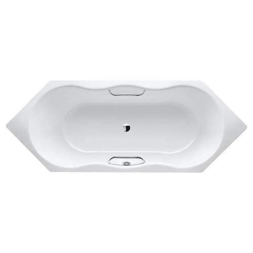 Immagine di Kaldewei NOVOLA DUO 6 STAR vasca esagonale in acciaio smaltato 210x80 cm, con predisposizione montaggio maniglie  241800010001