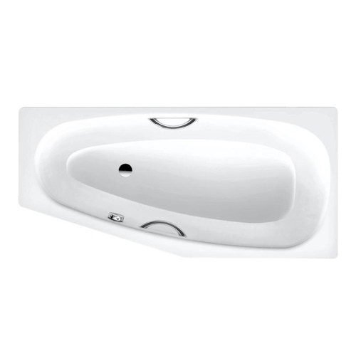 Immagine di Kaldewei MINI STAR SINISTRA vasca L.157 P.75 cm, in acciaio smaltato, con predisposizione per montaggio maniglie, colore bianco alpino 224900010001