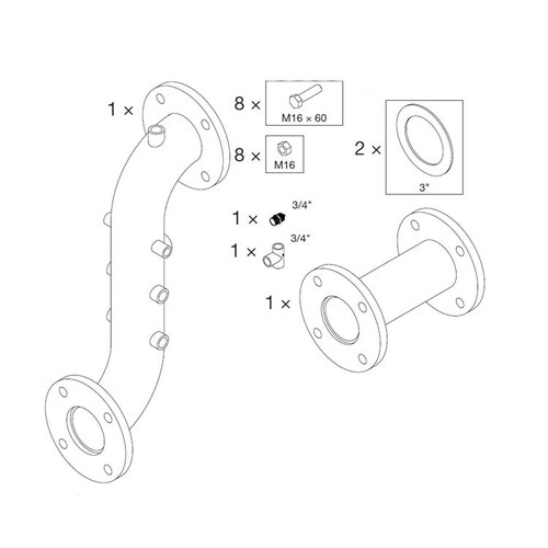 Immagine di Beretta Configurazione Hs 250 kW con staffaggio a muro 20061070