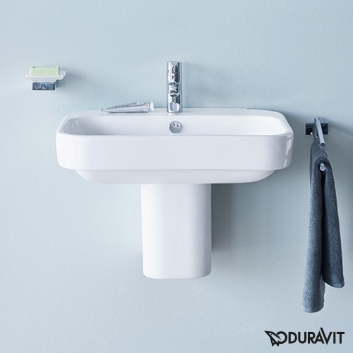 Immagine di Duravit HAPPY D.2 semicolonna per lavamani, colore bianco 0858320000
