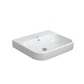 Immagine di Duravit HAPPY D.2 lavabo consolle 60 cm, senza foro, con troppopieno, WonderGliss, colore bianco 23186000601