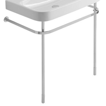 Immagine di Duravit HAPPY D.2 sostegno metallico regolabile in altezza, per lavabo consolle 120 cm, finitura cromo 0030791000