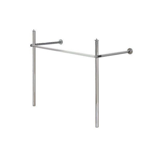 Immagine di Duravit HAPPY D.2 sostegno metallico regolabile in altezza, per lavabo consolle 100 cm, finitura cromo 0030761000