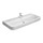 Duravit HAPPY D.2 lavabo consolle rettificato 120 cm, monoforo, con troppopieno, WonderGliss, colore bianco 23181200271