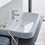 Immagine di Duravit HAPPY D.2 lavabo consolle rettificato 80 cm, monoforo, con troppopieno, WonderGliss, colore bianco 23188000271