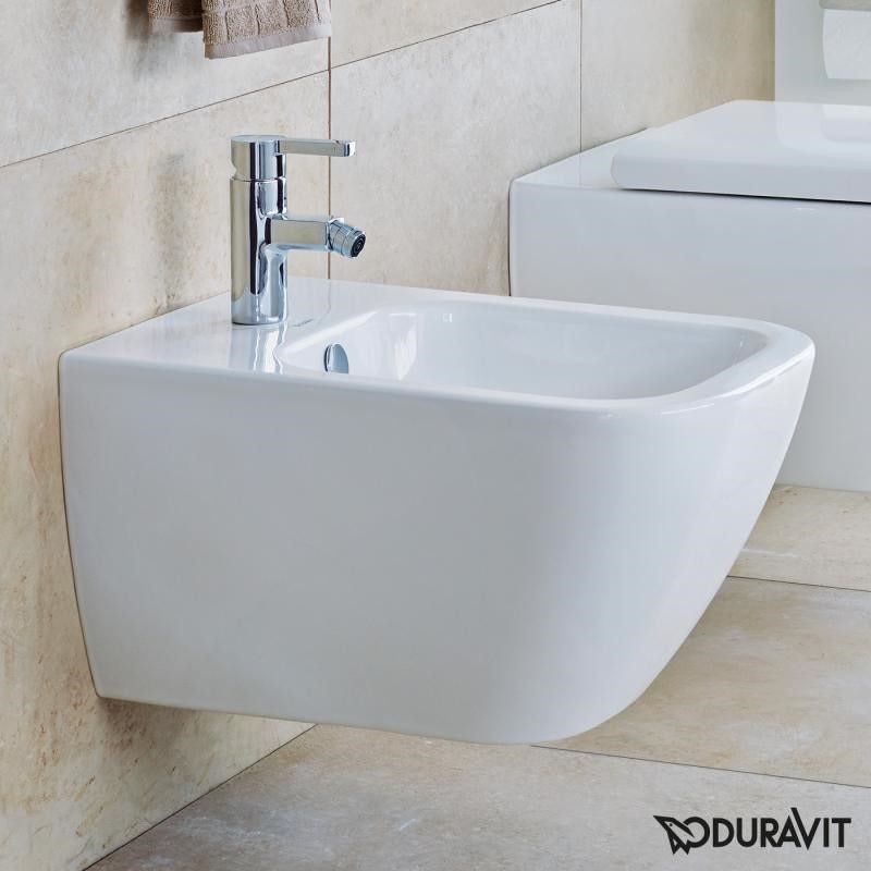 Immagine di Duravit HAPPY D.2 bidet sospeso monoforo, con troppopieno, colore bianco 2258150000