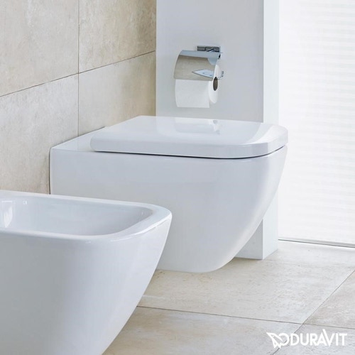 Immagine di Duravit HAPPY D.2 sedile con coperchio rimovibile, cerniere in acciaio inox, con chiusura rallentata, colore bianco 0064590000