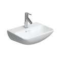 Immagine di Duravit ME BY STARCK lavamani 45 cm monoforo, con troppopieno, con bordo per rubinetteria,  lato inferiore smaltato, colore bianco 0719450000