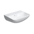 Immagine di Duravit ME BY STARCK lavamani 45 cm con 1 foro diaframmato per rubinetteria, con troppopieno, con bordo per rubinetteria,  lato inferiore smaltato, WonderGliss, colore bianco 07194500101