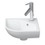 Immagine di Duravit ME BY STARCK lavamani d'angolo 43.5 cm monoforo, con troppopieno, con bordo per rubinetteria, lato inferiore smaltato, WonderGliss, colore bianco 07224300001