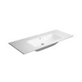 Immagine di Duravit ME BY STARCK lavabo consolle 123 cm senza foro per rubinetteria, con troppopieno, con bordo per rubinetteria, WonderGliss, colore bianco 23361200601