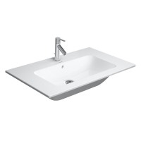 Immagine di Duravit ME BY STARCK lavabo consolle 83 cm monoforo, con troppopieno, con bordo per rubinetteria, colore bianco 2336830000