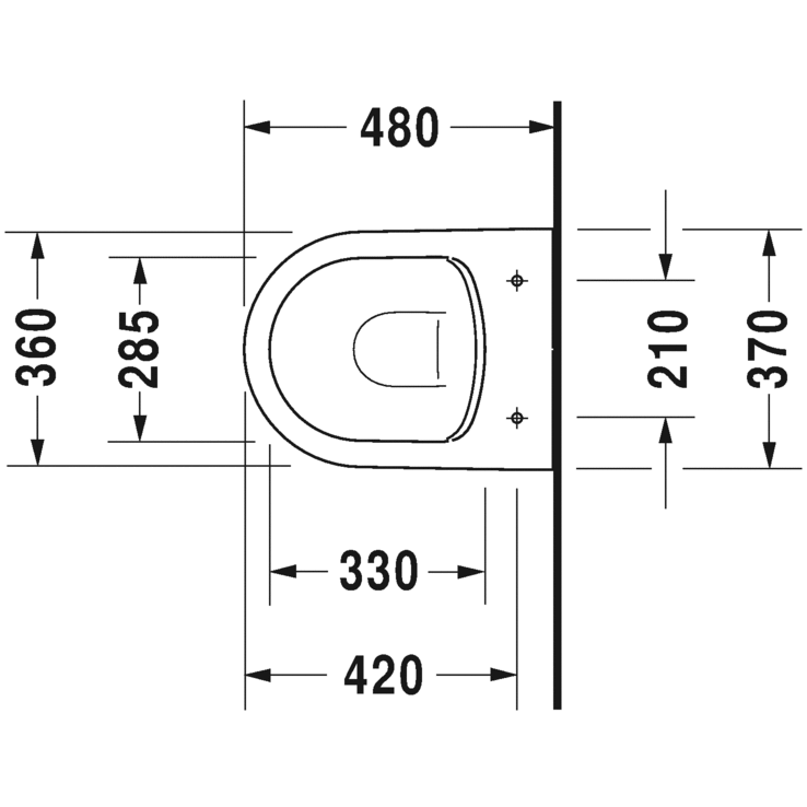 Immagine di Duravit ME BY STARCK COMPACT set vaso sospeso Rimless® senza brida P.48 cm, sedile con coperchio rimovibile, cerniere in acciaio inox con chiusura rallentata, colore bianco 45300900A1
