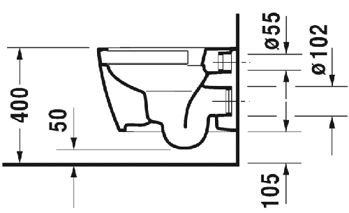 Immagine di Duravit ME BY STARCK COMPACT set vaso sospeso Rimless® senza brida P.48 cm, sedile con coperchio rimovibile, cerniere in acciaio inox con chiusura rallentata, colore bianco 45300900A1