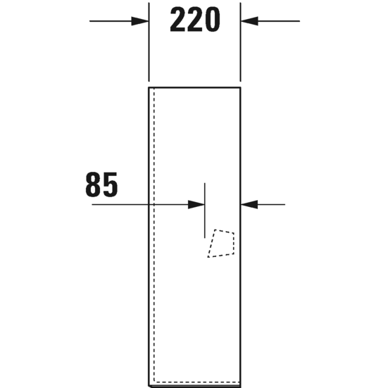 Immagine di Duravit DARLING NEW colonna per lavabo, colore bianco 0858240000