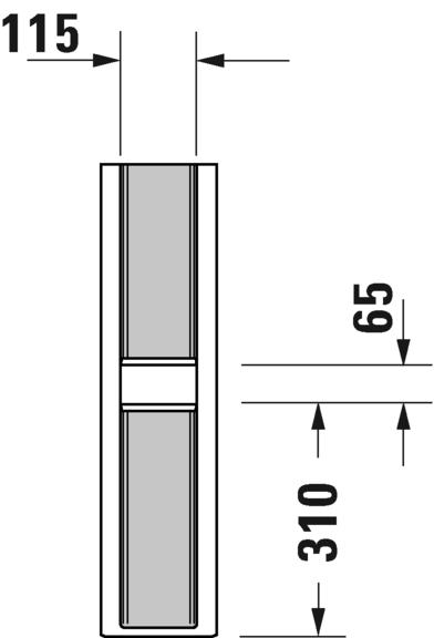 Immagine di Duravit DARLING NEW colonna per lavabo, colore bianco 0858240000