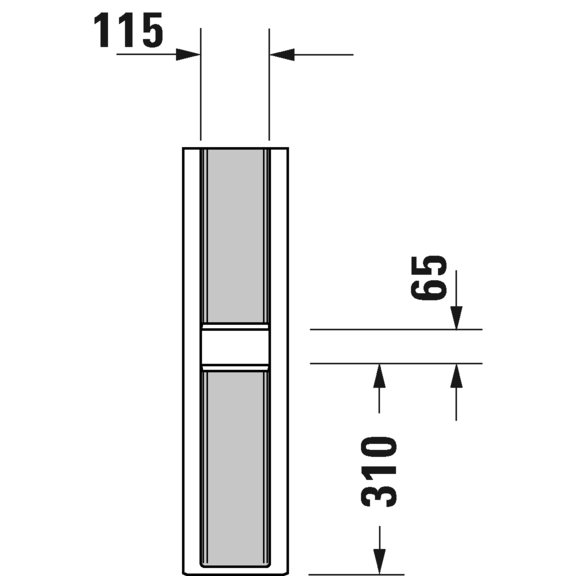 Immagine di Duravit DARLING NEW colonna per lavabo, colore bianco 0858240000