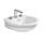 Duravit DARLING NEW lavabo 55 cm con 3 fori per rubinetteria, con troppopieno, con bordo per rubinetteria, lato inferiore smaltato, WonderGliss, colore bianco 26215500301