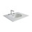 Immagine di Duravit DARLING NEW lavabo consolle 83 cm con 3 fori per rubinetteria, con troppopieno, con bordo per rubinetteria, WonderGliss, colore bianco 04998300301
