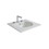 Immagine di Duravit DARLING NEW lavabo consolle 63 cm con 3 fori per rubinetteria, con troppopieno, con bordo per rubinetteria, WonderGliss, colore bianco 04996300301