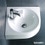 Immagine di Duravit ARCHITEC lavabo d'angolo 63.5 cm monoforo con foro diaframmato per dispenser portasapone a destra, senza troppopieno, con bordo per rubinetteria, lato inferiore smaltato, colore bianco 0448450000