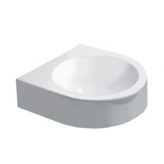 Immagine di Duravit ARCHITEC lavamani 36 cm con foro diaframmato per rubinetteria a sinistra e per dispenser portasapone a destra, senza troppopieno, con bordo per rubinetteria, lato inferiore smaltato, colore bianco 0766350000