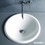 Immagine di Duravit ARCHITEC lavabo da incasso Ø 45 cm, senza foro, per incasso soprapiano, senza troppopieno, lato inferiore smaltato, colore bianco 0318450000