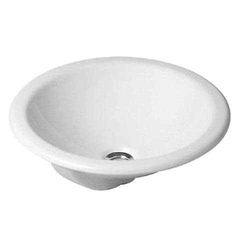Immagine di Duravit ARCHITEC lavabo da incasso Ø 47 cm, senza foro, per incasso soprapiano, senza troppopieno, lato inferiore smaltato, colore bianco 0468470000