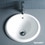 Immagine di Duravit ARCHITEC lavabo da incasso Ø 40 cm, senza foro, per incasso soprapiano, senza troppopieno, lato inferiore smaltato, colore bianco 0318400000