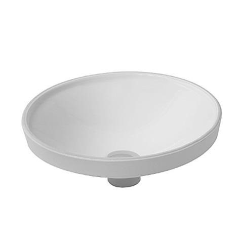 Immagine di Duravit ARCHITEC lavabo da incasso Ø 37.5 cm senza foro, per incasso sottopiano, senza troppopieno, colore bianco 0319370000