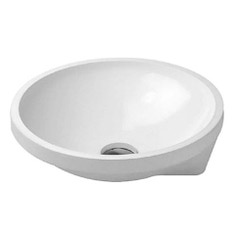 Immagine di Duravit ARCHITEC lavabo da incasso Ø 40 cm senza foro, per incasso sottopiano, senza troppopieno, colore bianco 0463400000