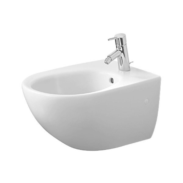 Immagine di Duravit ARCHITEC bidet sospeso con un foro per rubinetteria, con troppopieno, con bordo per rubinetteria, colore bianco 2531150000