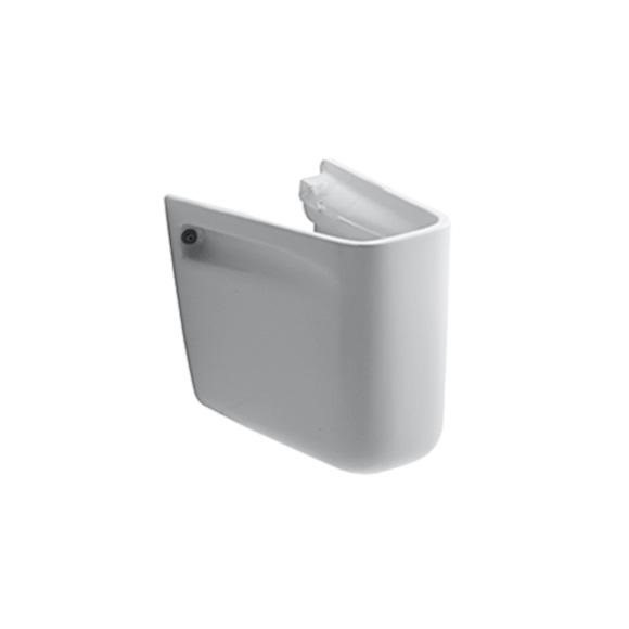 Immagine di Duravit D-CODE semicolonna per lavabo, parte frontale arrotondata, colore bianco 0857180000