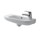 Duravit D-CODE lavamani con foro per rubinetteria a destra, con troppopieno e bordo per rubinetteria, lato inferiore smaltato, colore bianco 0706500008