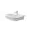 Immagine di Duravit D-CODE lavabo semincasso 55 cm monoforo, con troppopieno e bordo per rubinetteria, colore bianco 0339550000