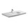 Duravit D-CODE lavabo consolle 105 cm monoforo, con troppopieno e bordo per rubinetteria, lato inferiore smaltato, colore bianco 03421000002