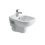 Immagine di Duravit D-CODE bidet sospeso Compact monoforo, con troppopieno e bordo per rubinetteria, colore bianco 2237150000