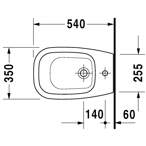 Immagine di Duravit D-CODE bidet a pavimento monoforo, con troppopieno e bordo per rubinetteria, colore bianco 2238100000