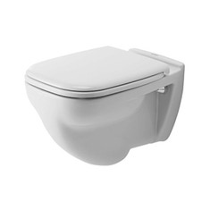 Immagine di Duravit D-CODE vaso sospeso a fondo piano, senza sedile, con brida di risciacquo, UWL classe 2, colore bianco 2210090000