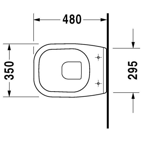 Immagine di Duravit D-CODE vaso sospeso a cacciata, senza sedile, con brida di risciacquo, UWL classe 2, colore bianco 2211090000