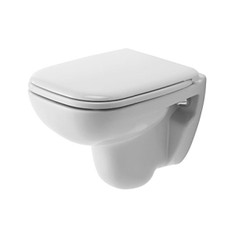 Immagine di Duravit D-CODE vaso sospeso a cacciata, senza sedile, con brida di risciacquo, UWL classe 2, colore bianco 2211090000