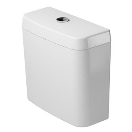 Immagine di Duravit D-CODE cassetta di sciacquo con batteria Dual Flush per attacco sinistra, destra o centrale alto, UWL classe 2, colore bianco tasto finitura cromato 0927000004