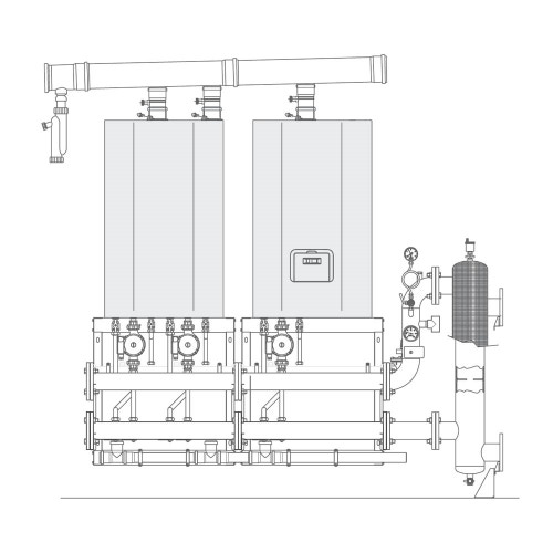 Immagine di Beretta Configurazione Hi 115 kW con staffaggio a muro 20061067