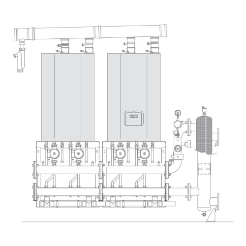 Immagine di Beretta Configurazione Hs 200 kW con staffaggio a muro 20061069