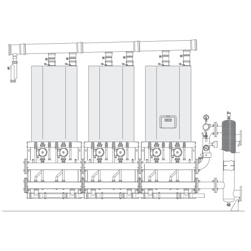 Immagine di Beretta Configurazione Hs 300 kW con staffaggio a muro 20061071
