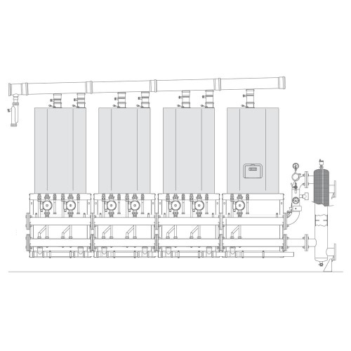 Immagine di Beretta Configurazione Hs 350 kW con staffaggio a muro 20061072