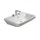 Duravit DURASTYLE lavabo 65 cm con 3 fori per rubinetteria, con troppopieno, con bordo per rubinetteria, lato inferiore smaltato, WonderGliss, colore bianco 23196500301