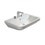 Immagine di Duravit DURASTYLE lavabo 65 cm con 3 fori per rubinetteria, con troppopieno, con bordo per rubinetteria, lato inferiore smaltato, WonderGliss, colore bianco 23196500301