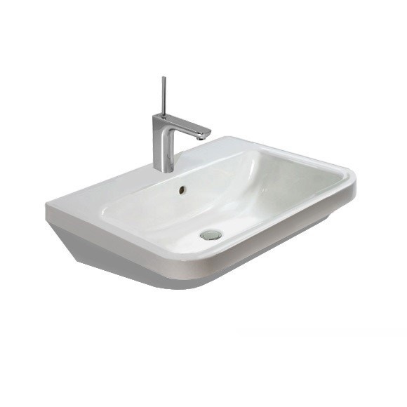 Immagine di Duravit DURASTYLE lavabo 60 cm monoforo, con troppopieno, con bordo per rubinetteria, lato inferiore smaltato, colore bianco 2319600000